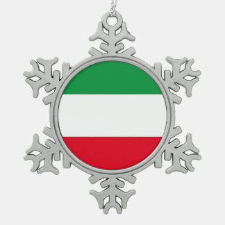 Flag of North-Rhine Westphalia Snowflake Pewter Ch Snowflake Pewter Christmas Ornament