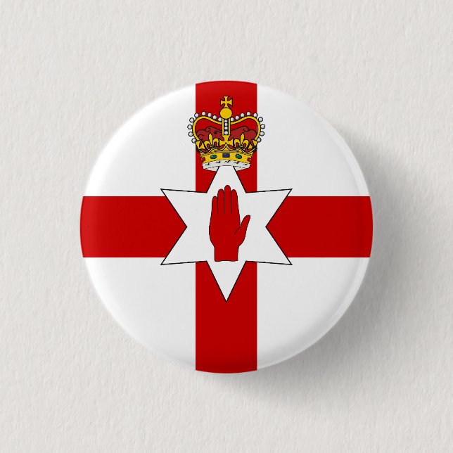 Flag of Northern Ireland 1 Inch Round Button (Front)