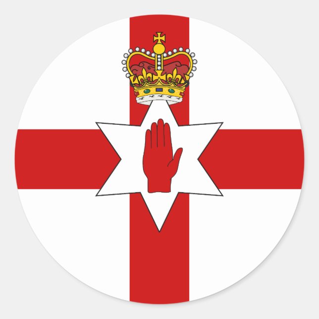 Flag of Northern Ireland Classic Round Sticker (Front)