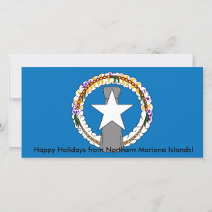 Flag of Northern Mariana Islands Holiday Card