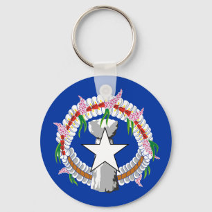 Flag of Northern Mariana Islands Keychain