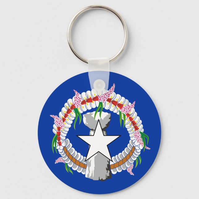 Flag of Northern Mariana Islands Keychain (Front)