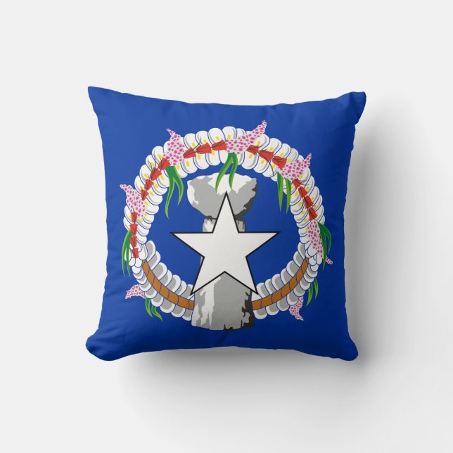 Flag of Northern Mariana Islands Throw Pillow (Front)