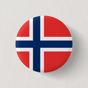 Flag of Norway 1 Inch Round Button
