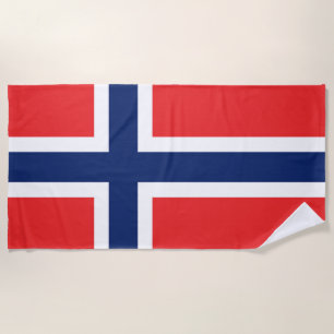 Flag of Norway Beach Towel