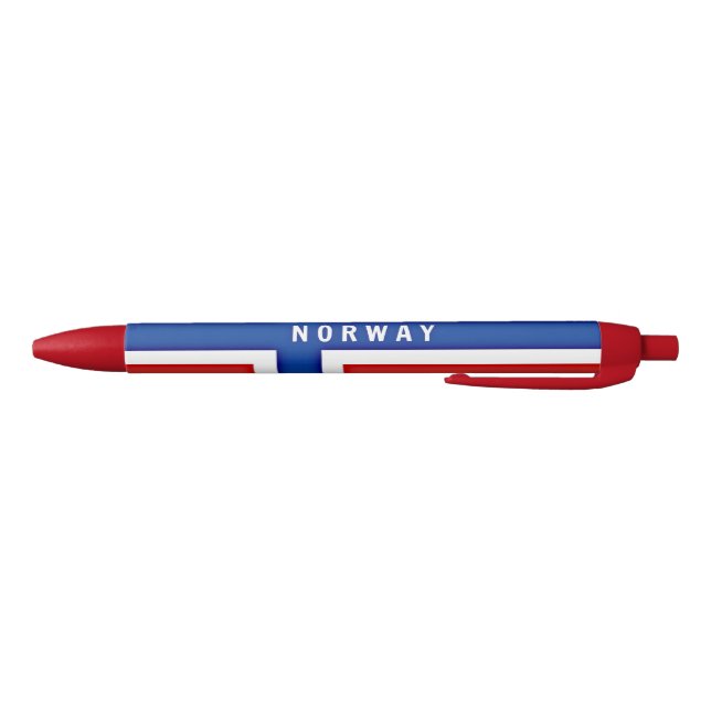 Flag of Norway Black Ink Pen (Bottom)