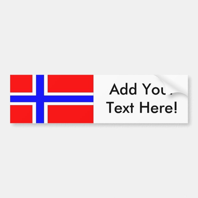 Flag of Norway Bumper Sticker (Front)