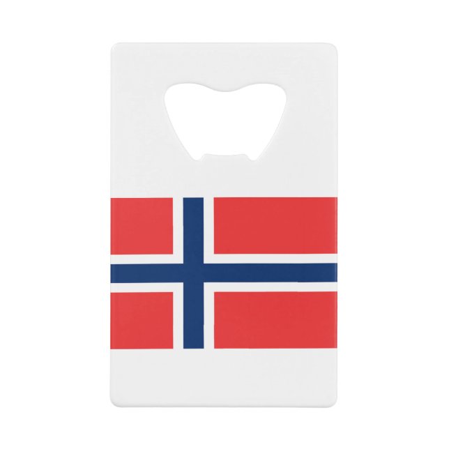 Flag of Norway Credit Card Bottle Opener (Front)