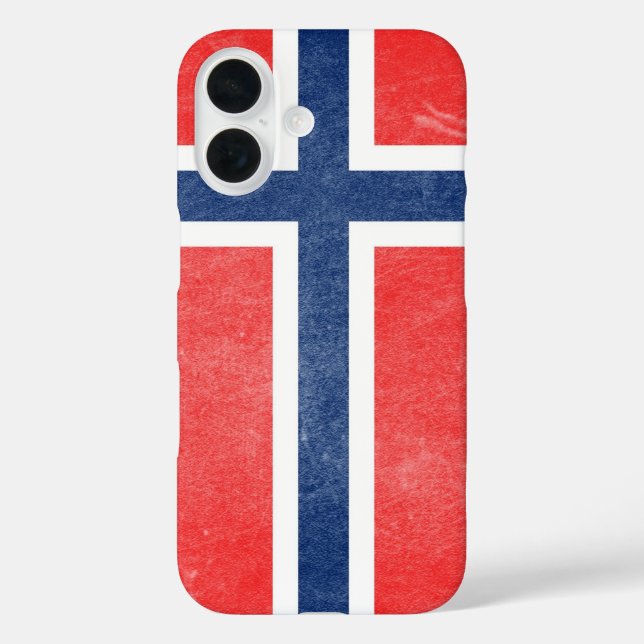 Flag of Norway Grunge Case-Mate iPhone Case (Back)