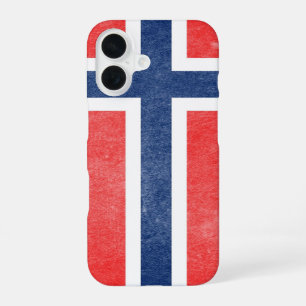 Flag of Norway Grunge iPhone 16 Case