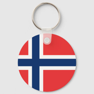 Flag of Norway - Norges flagg - Det norske flagget Keychain