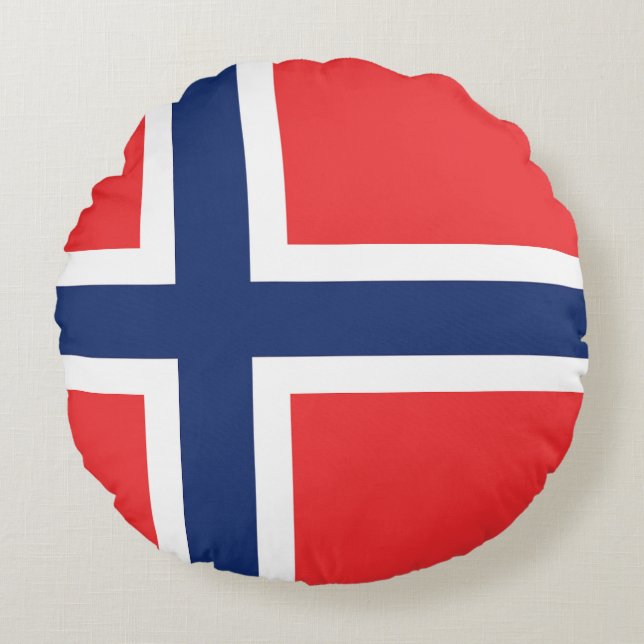 Flag of Norway Round Pillow (Front)