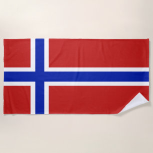 Flag of Norway Scandinavian Beach Towel