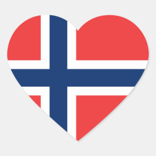 Flag of Norway Sticker (Heart)