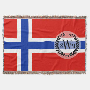 Flag of Norway Throw Blanket