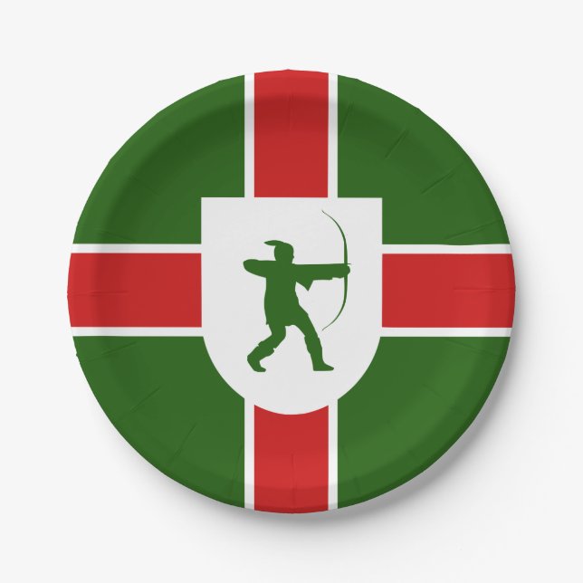 Flag of Nottinghamshire Paper Plates (Front)