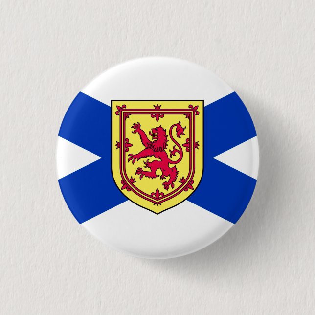 Flag of Nova Scotia, Canada 1 Inch Round Button (Front)