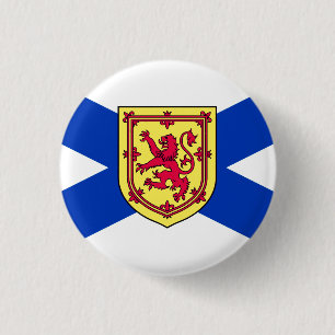 Flag of Nova Scotia, Canada 1 Inch Round Button
