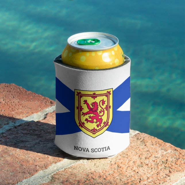 Flag of Nova Scotia, Canada Can Cooler (In Situ Pool)