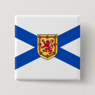 Flag of Nova Scotia (Canadian Province) 2 Inch Square Button