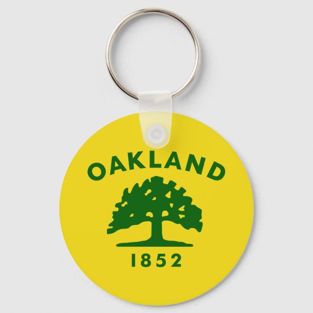 Flag of Oakland, California Keychain (Front)