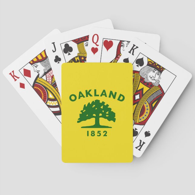 Flag of Oakland, California Playing Cards (Back)