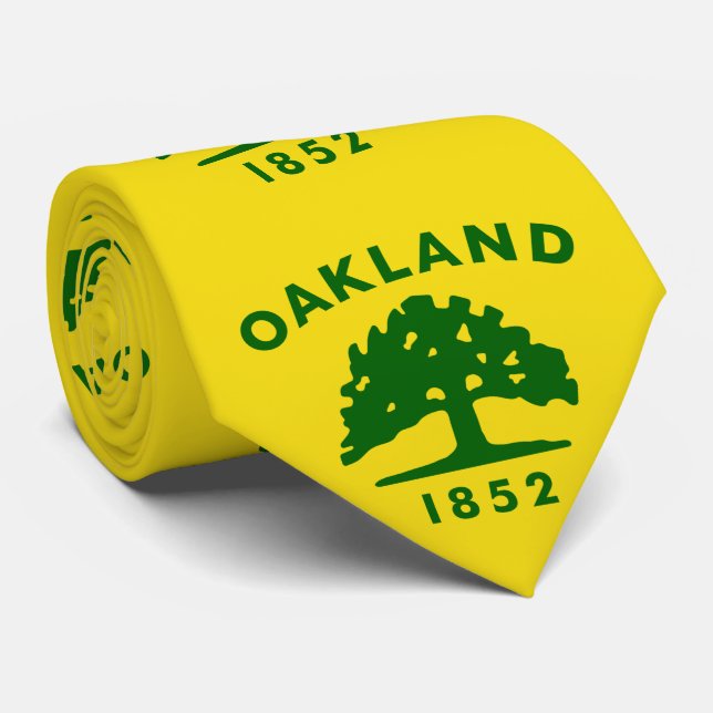 Flag of Oakland, California Tie (Rolled)