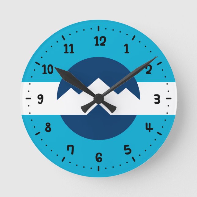 Flag of Ogden, Utah Round Clock (Front)