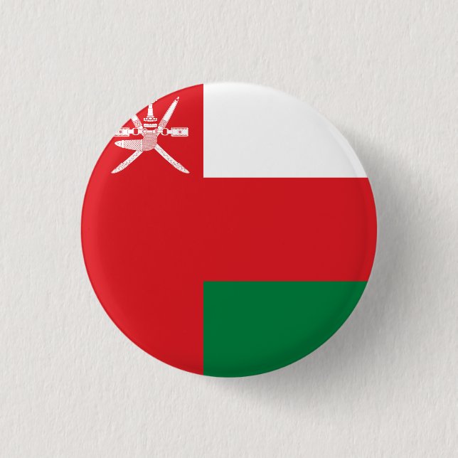 Flag of Oman 1 Inch Round Button (Front)