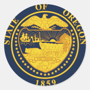 Flag of Oregon Classic Round Sticker