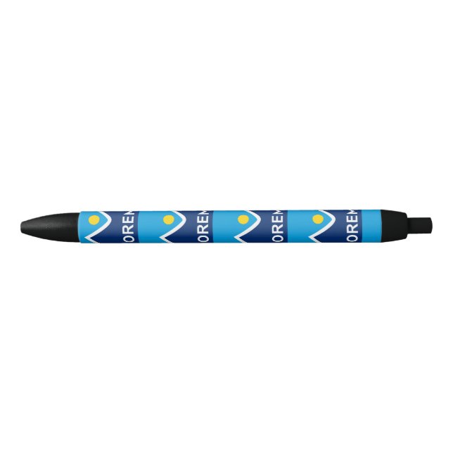 Flag of Orem, Utah Pair of Cufflinks Black Ink Pen (Front)