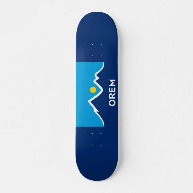Flag of Orem, Utah Pair of Cufflinks Skateboard (Front)