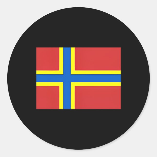 Flag Of Orkney Islands Scotland Scottish Islands Classic Round Sticker (Front)
