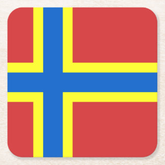 Flag of Orkney Square Paper Coaster