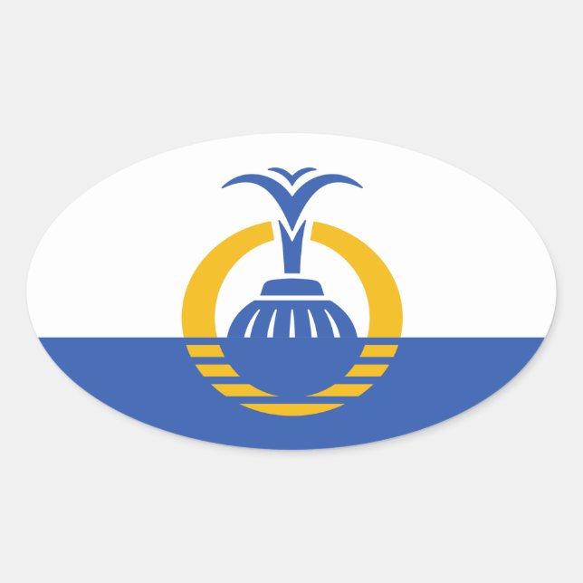 Flag of Orlando, Florida Oval Sticker (Front)