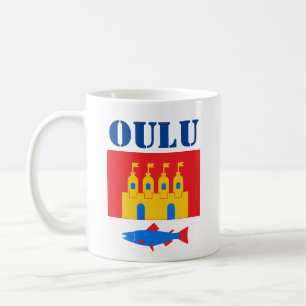 Flag of Oulu, Finland Coffee Mug