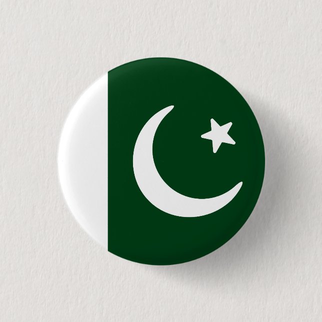 Flag of Pakistan 1 Inch Round Button (Front)