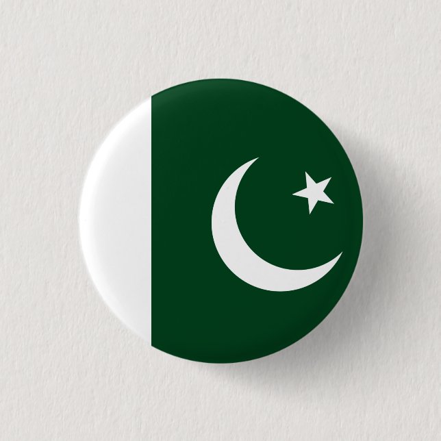 Flag of Pakistan 1 Inch Round Button (Front)