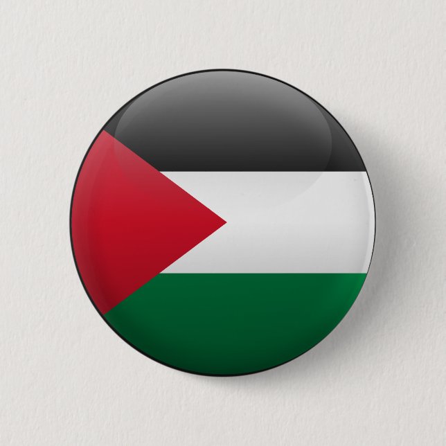 Flag of Palestine 2 Inch Round Button (Front)