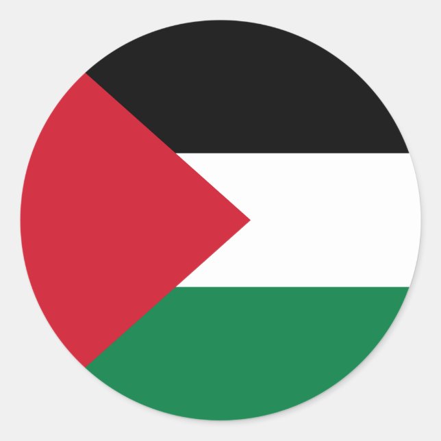 Flag of Palestine Classic Round Sticker (Front)