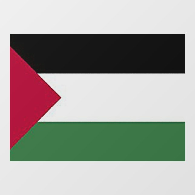 Flag of Palestine Window Glass Cling (Sheet)