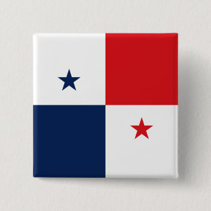 Flag of Panama 2 Inch Square Button