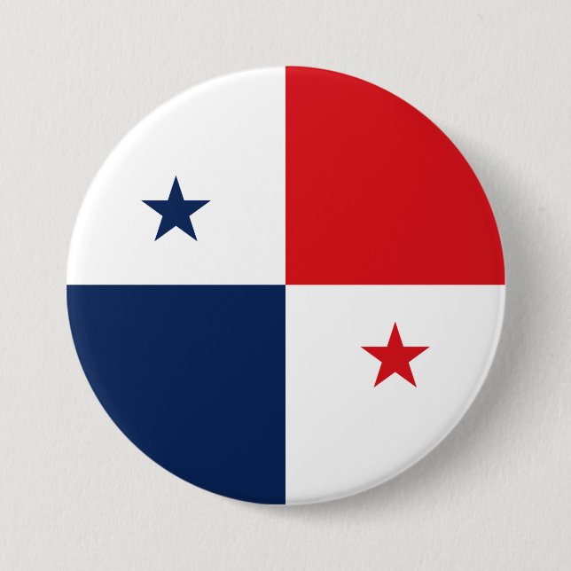 Flag of Panama 3 Inch Round Button (Front)