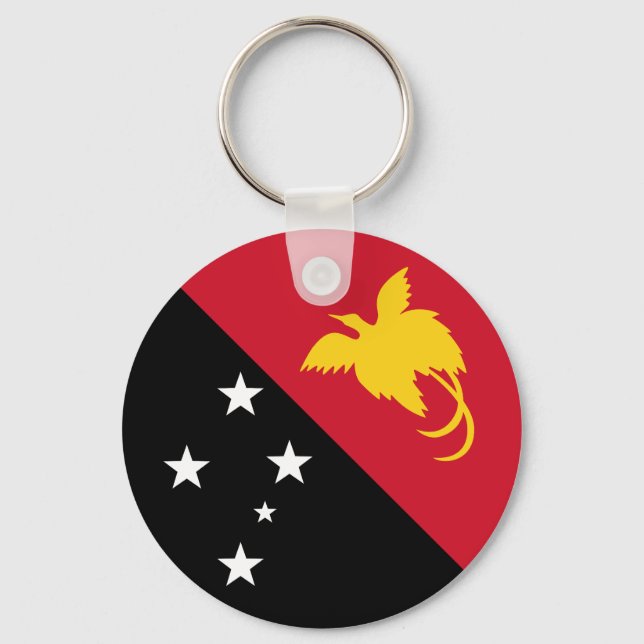 Flag of Papua New Guinea Keychain (Front)