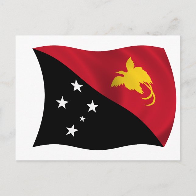 Flag of Papua New Guinea Postcard (Front)