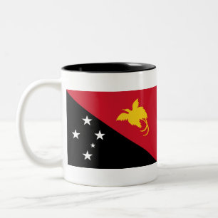 Flag of Papua New Guinea Two-Tone Coffee Mug