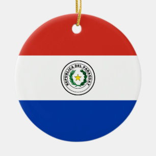 Flag of Paraguay Ceramic Ornament