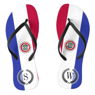 Flag of Paraguay Flip Flops