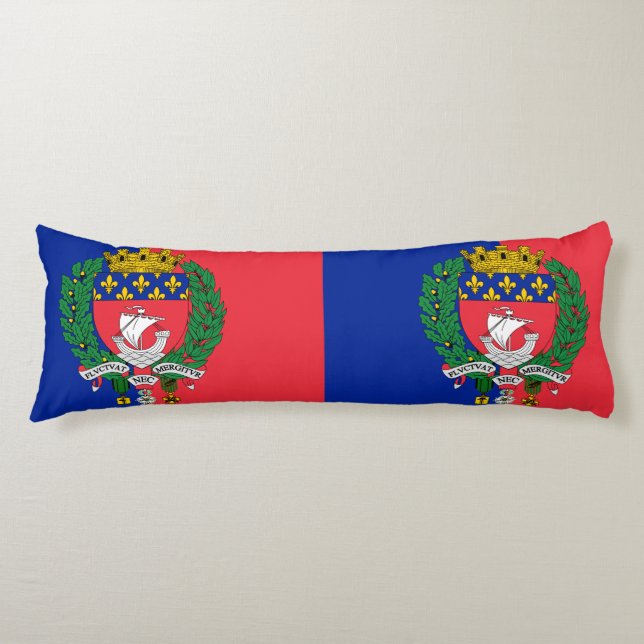 Flag of Paris, France Body Pillow (Front)