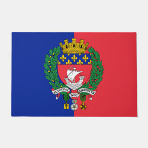 Flag of Paris (France) Doormat